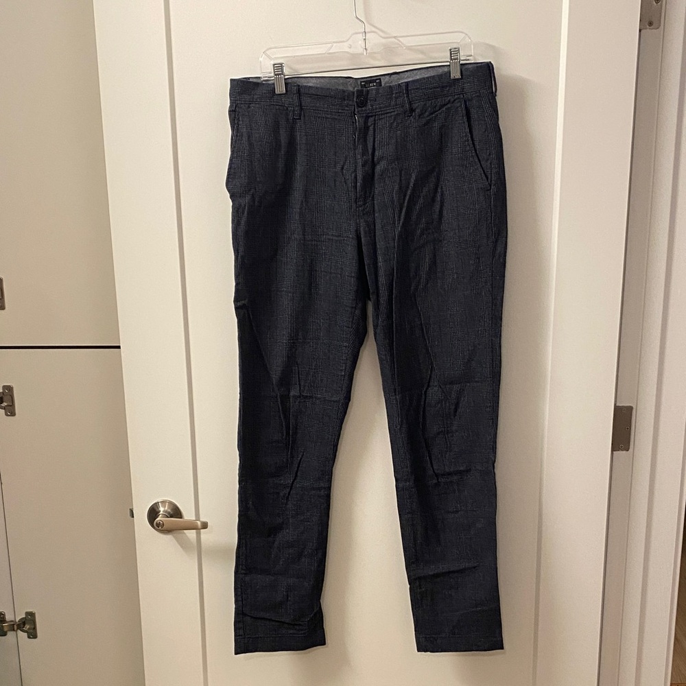 J. Crew Men's Dark Blue Flannel Dress Trousers